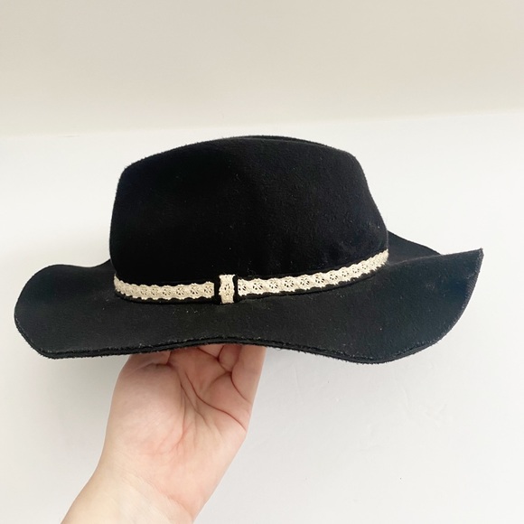 Target Black Felt Wide Brim Womens Hat 